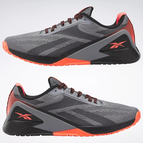 Nano X1 Men's Shoes - Core Black / Pure Grey 5 / Orange Flare | Reebok