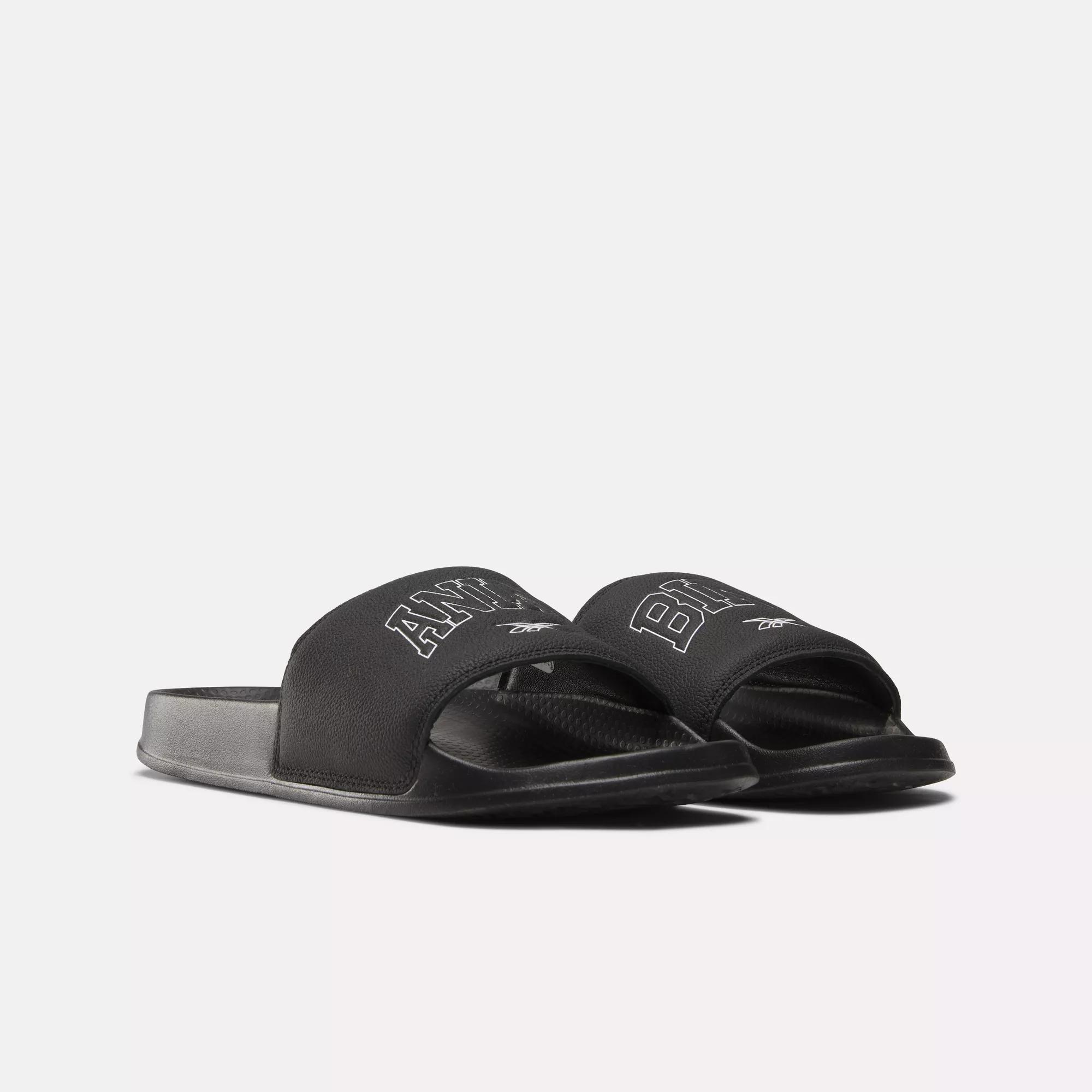 Reebok x ANINE BING Classic Slides Black White Black Reebok