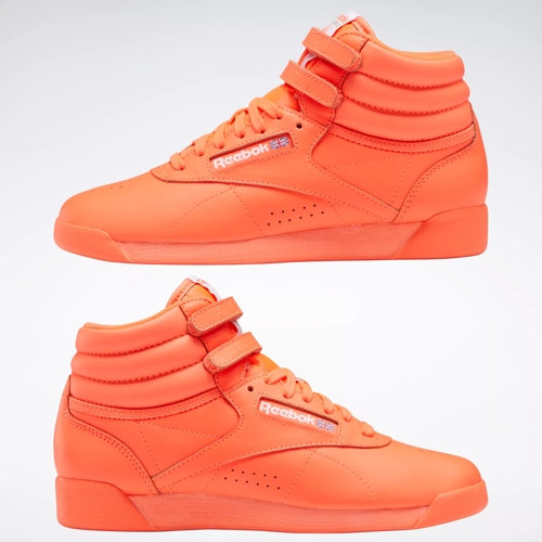 Orange Shoes White Freestyle Orange Flare / Hi Reebok | Women\'s Ftwr - Flare /