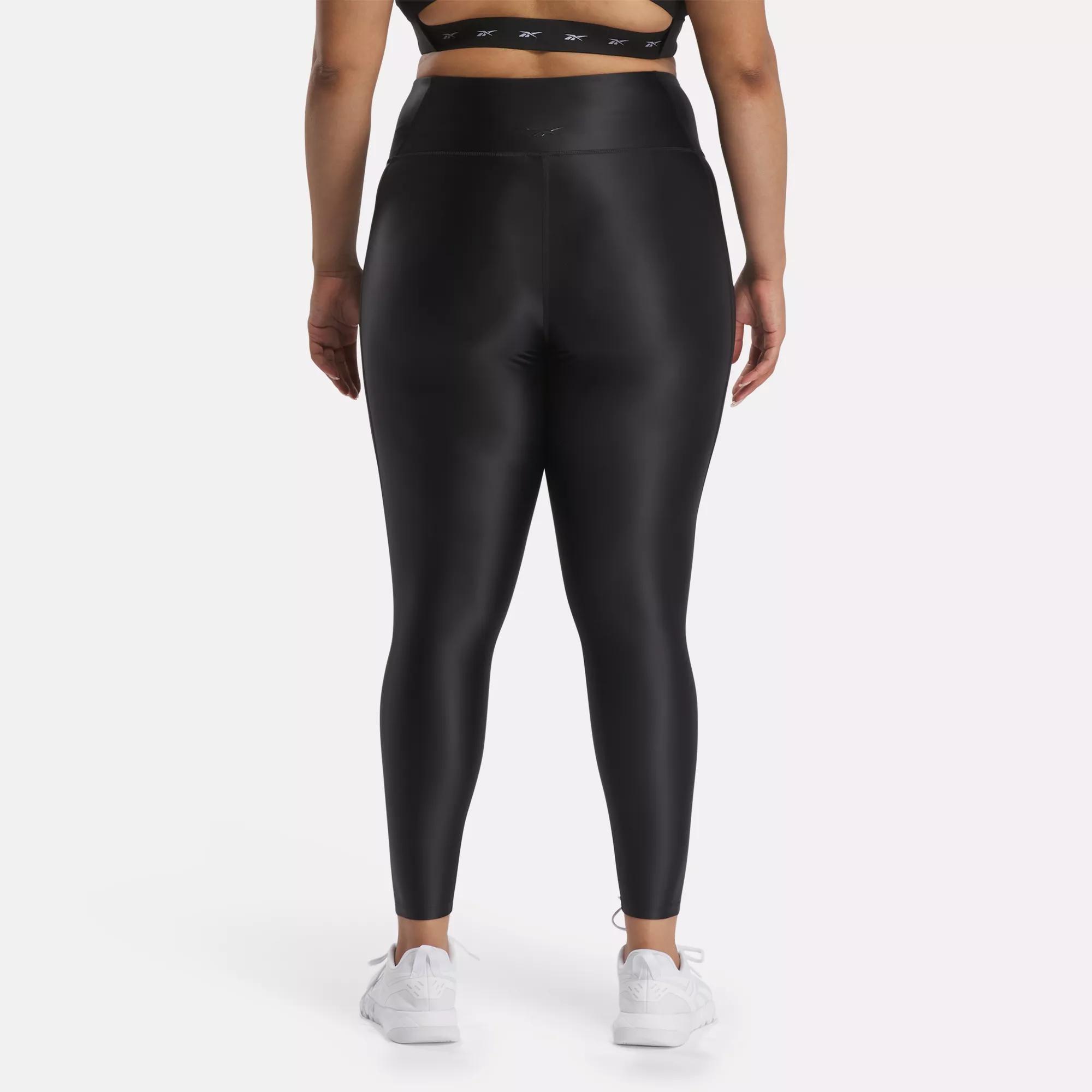 Lux Shine High-Rise Leggings (Plus Size) - Black