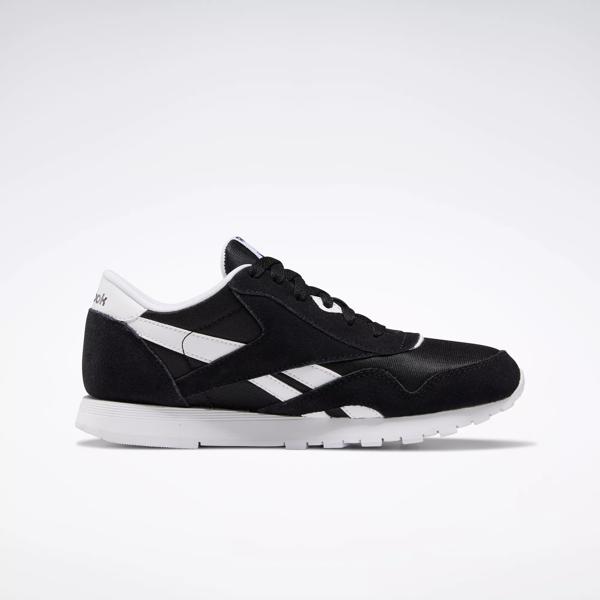 Reebok classic nylon black and white on sale