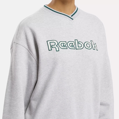 Embroidered Crewneck Sweatshirt Light Grey Heather Reebok