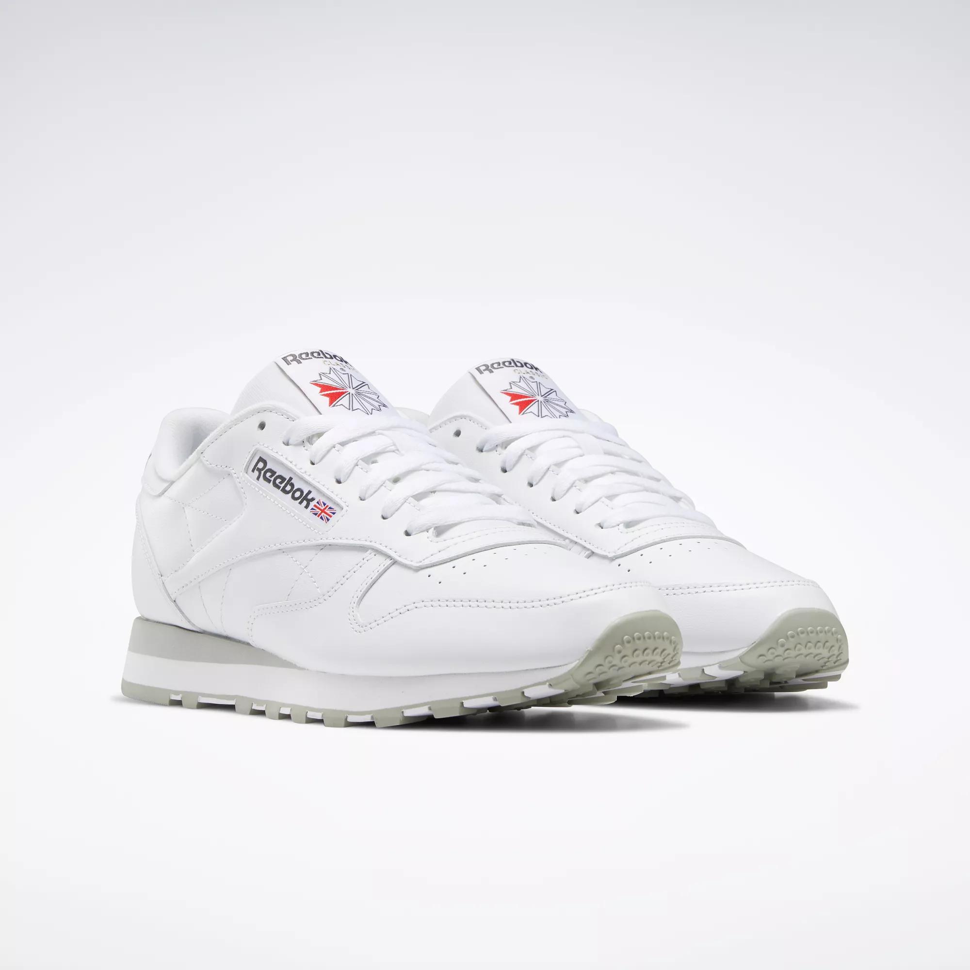 Classic Leather Shoes - Ftwr White / Pure Grey 3 / Pure Grey Reebok