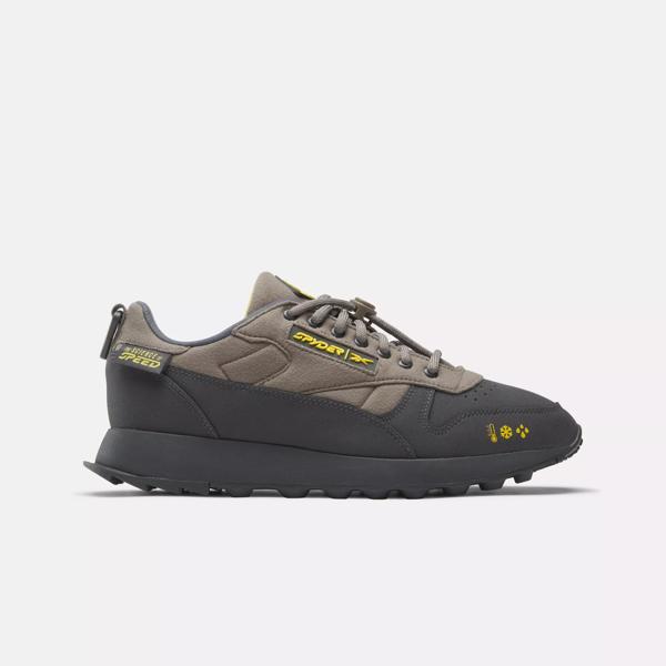 Spyder x Reebok Classic Leather Trail Shoes - Cement / Pure Grey / Boldly  Yellow