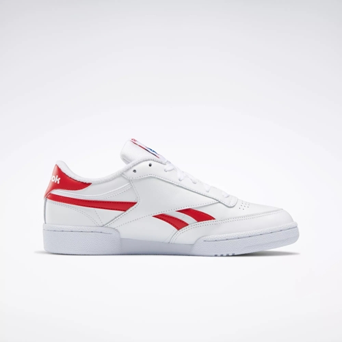  Reebok Men's Club C Sneaker, White/Vector Red, 12