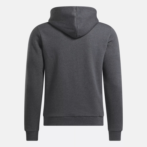 Reebok Identity Fleece Full-Zip Hoodie in DARK GREY HEATHER