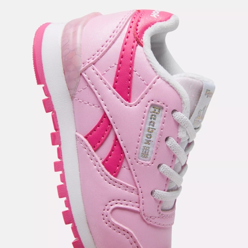 Classic Step N Flash Elastic Lace Shoes Toddler Astro Rose Bold Pink White Reebok