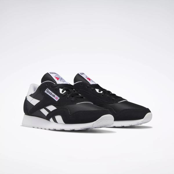 Black and cheap white nylon reebok