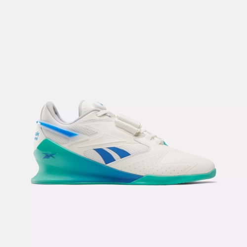 Legacy Lifter III Weightlifting Shoes Chalk Unleashed Green Kinetic Blue Reebok