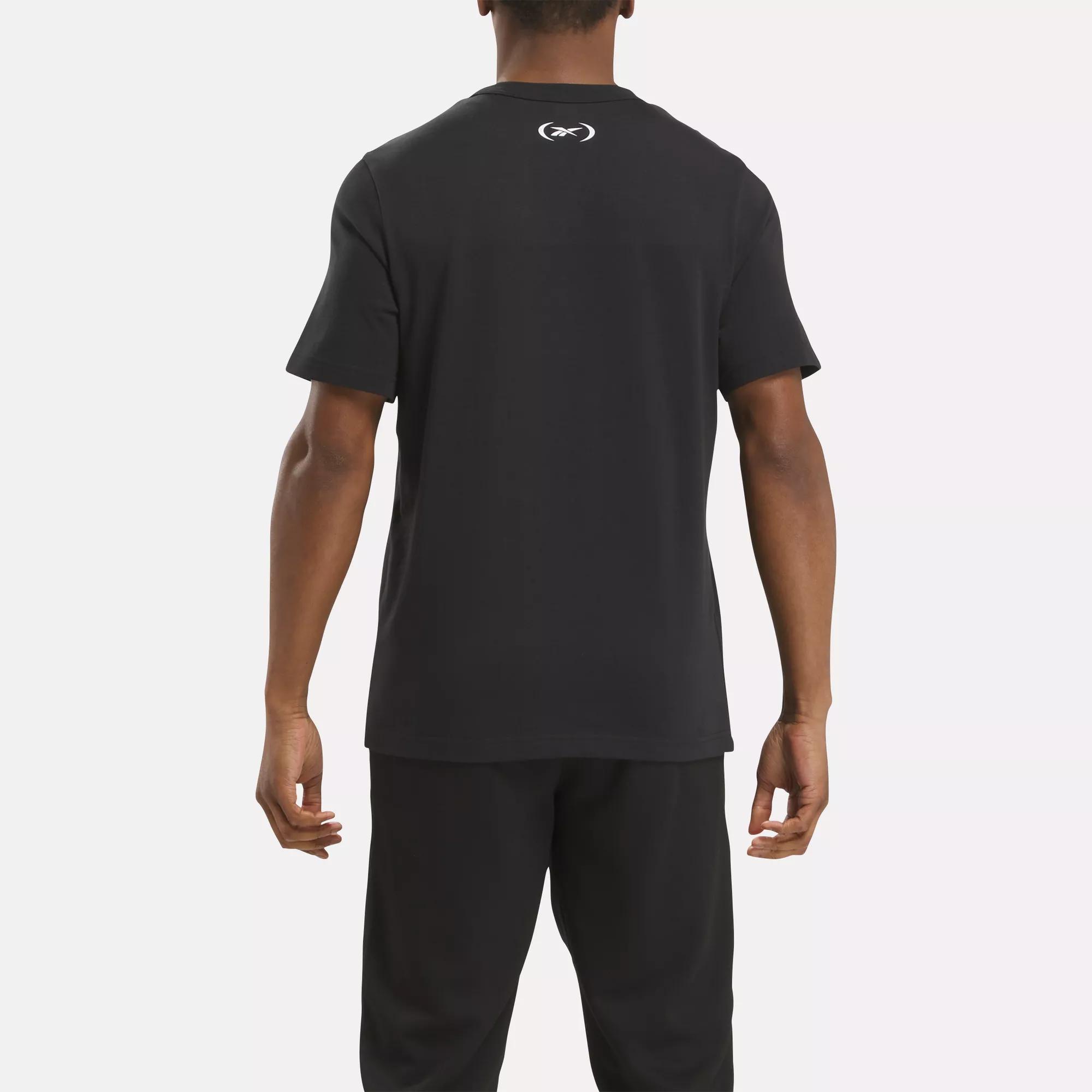 Basketball T Shirt Black Reebok