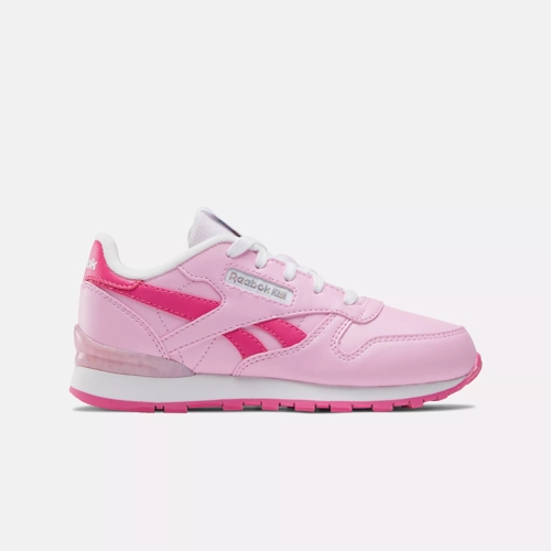 Reebok Little Kids Classic Leather Step N Flash Casual Shoes in Pink Astro Rose Size 1.5