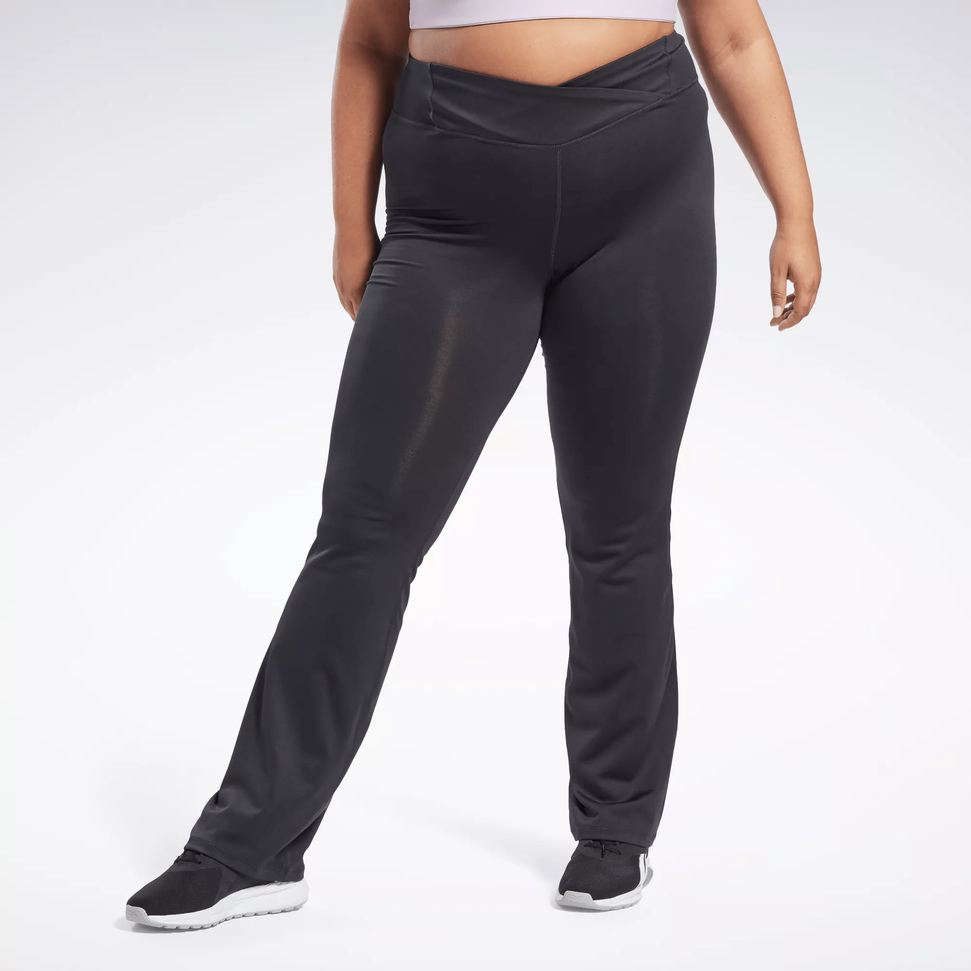 Shop Reebok Women's Workout Ready Bootcut Pants (plus Size) In Black