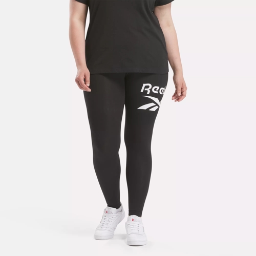 Reebok Identity Big Logo Cotton Leggings Plus Size BLACK Reebok