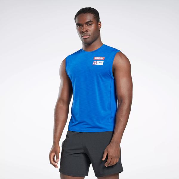 Reebok Running Essentials Speedwick Basic Windsprint Short Sleeve T-Shirt  Blue