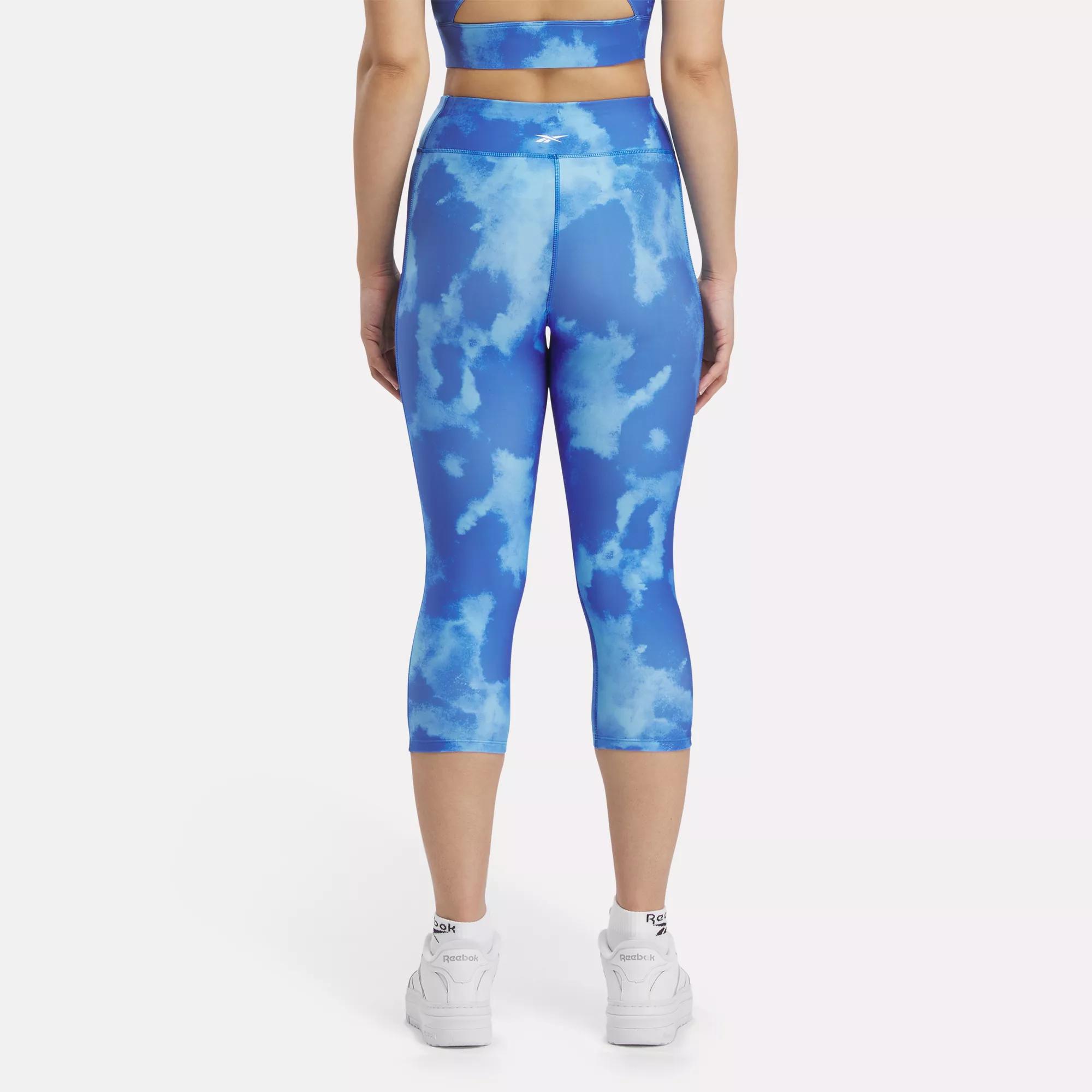 Reebok Running Printed Capri Tights Womens Athletic Leggings X