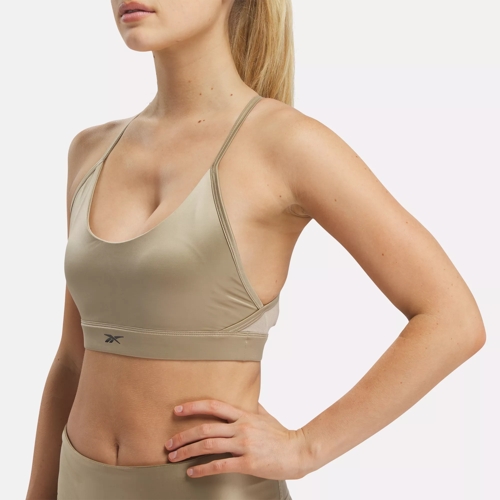 Lux Shine Strappy Bra - Boulder Beige