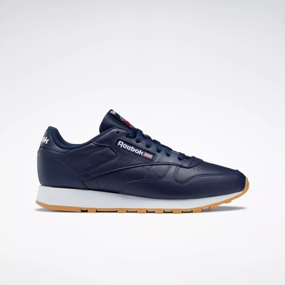 Classic Leather Shoes | Reebok Navy / Rubber Gum-03 / Reebok Vector White - Ftwr