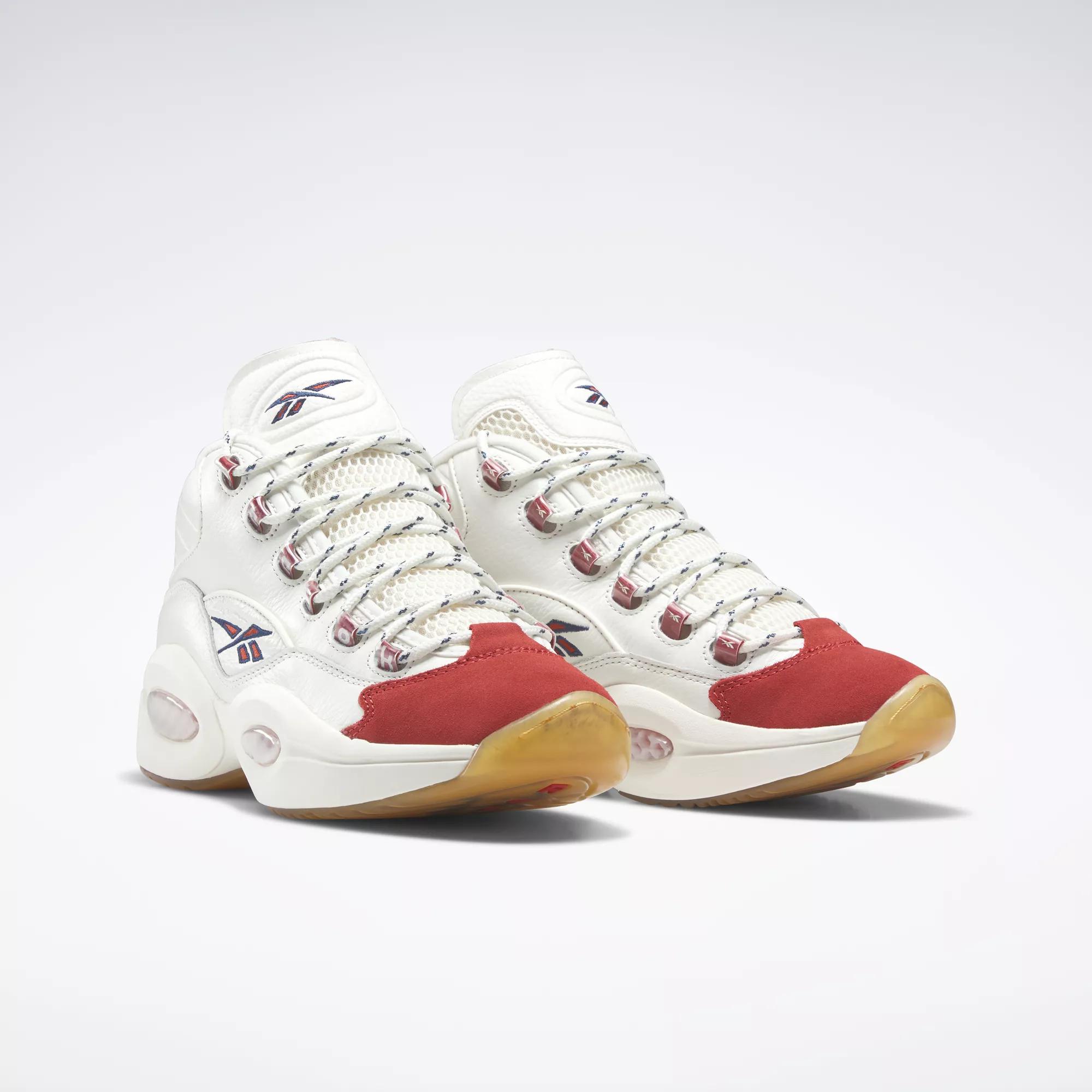 Question Mid Basketball Shoes - Mars Red / Chalk / Vintage Chalk | Reebok