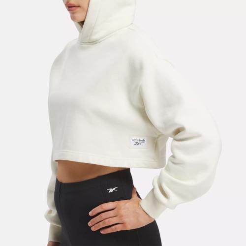 Reebok crop store top hoodie