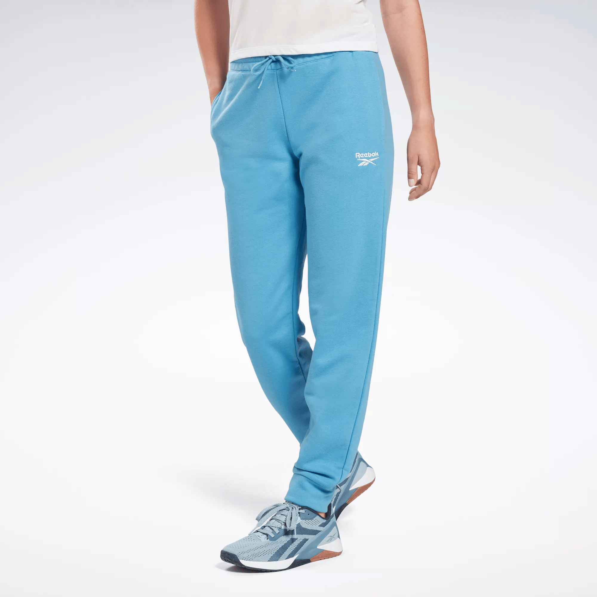 Reebok Identity French Terry Pants In Blue