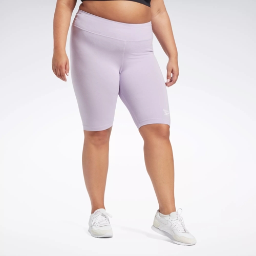 Reebok Identity Fitted Logo Shorts (Plus Size) - Purple Oasis