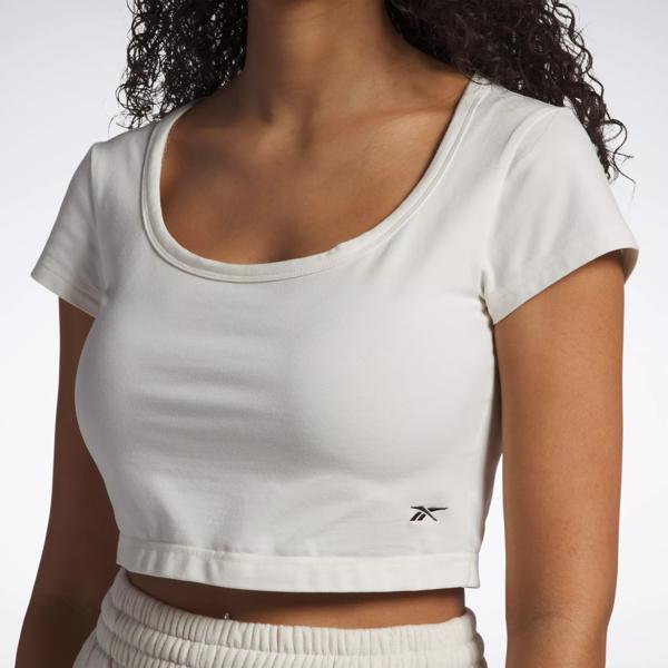 Reebok Classics T-Shirt Jersey Chalk | Reebok - Cropped