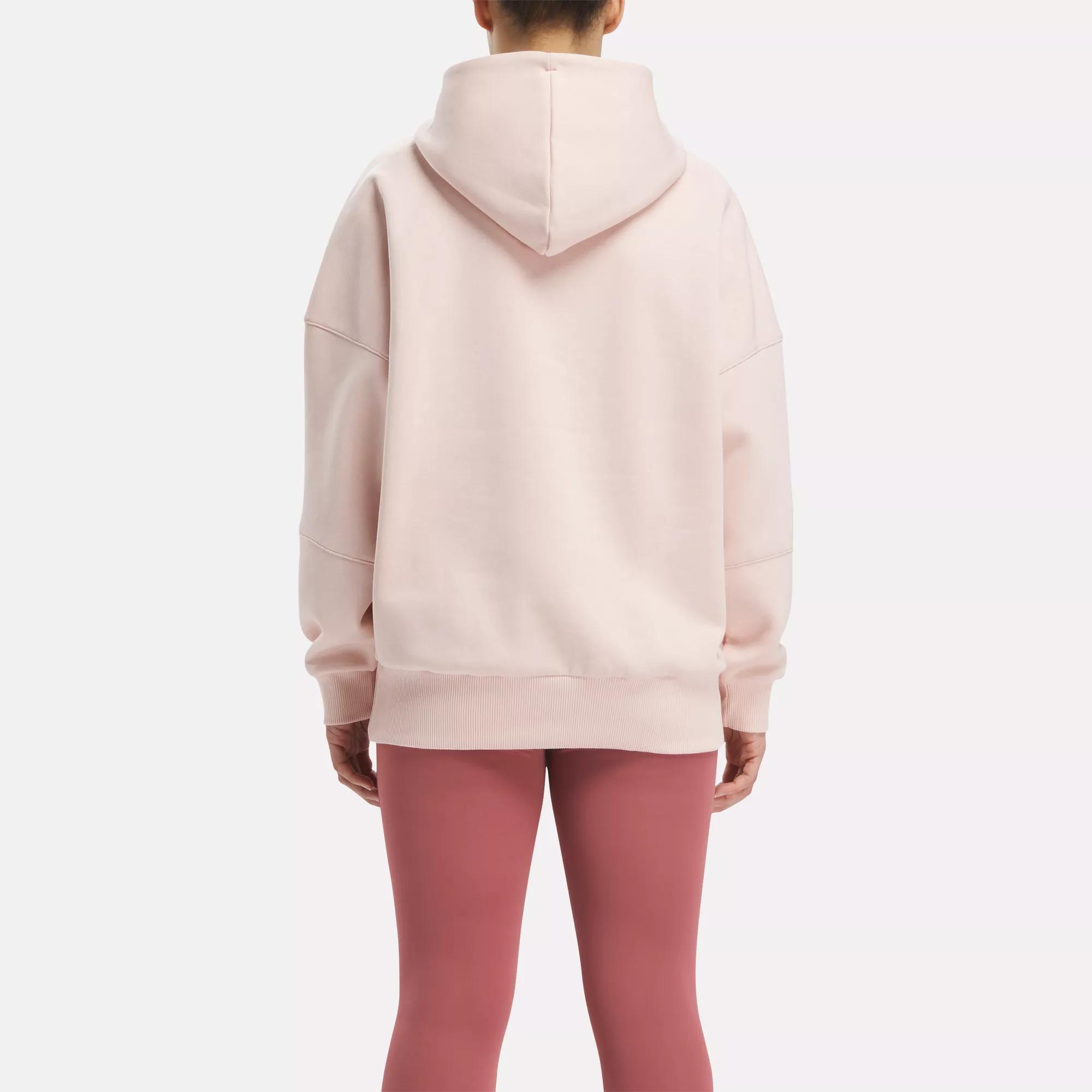 Pink reebok hoodie new arrivals