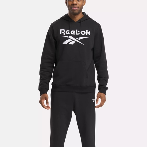 Reebok Apparel Men Reebok Identity Fleece Full-Zip Hoodie BLACK