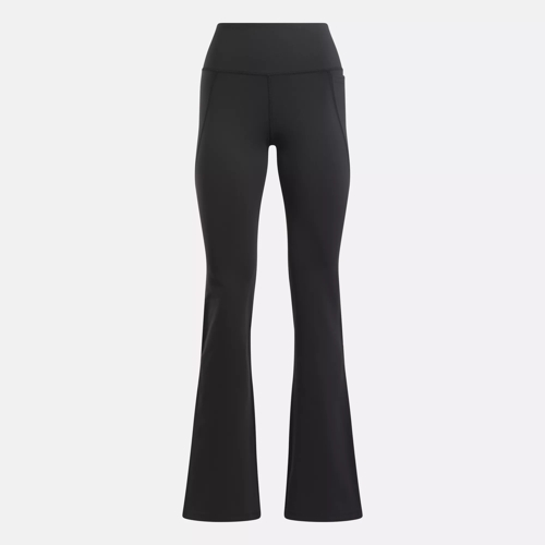 Lux High-Rise Mini-Flare Pants - Black