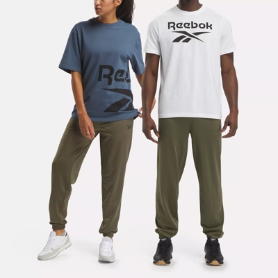 Buy Reebok Mens Identity Vector Knit Track Pants Army Green