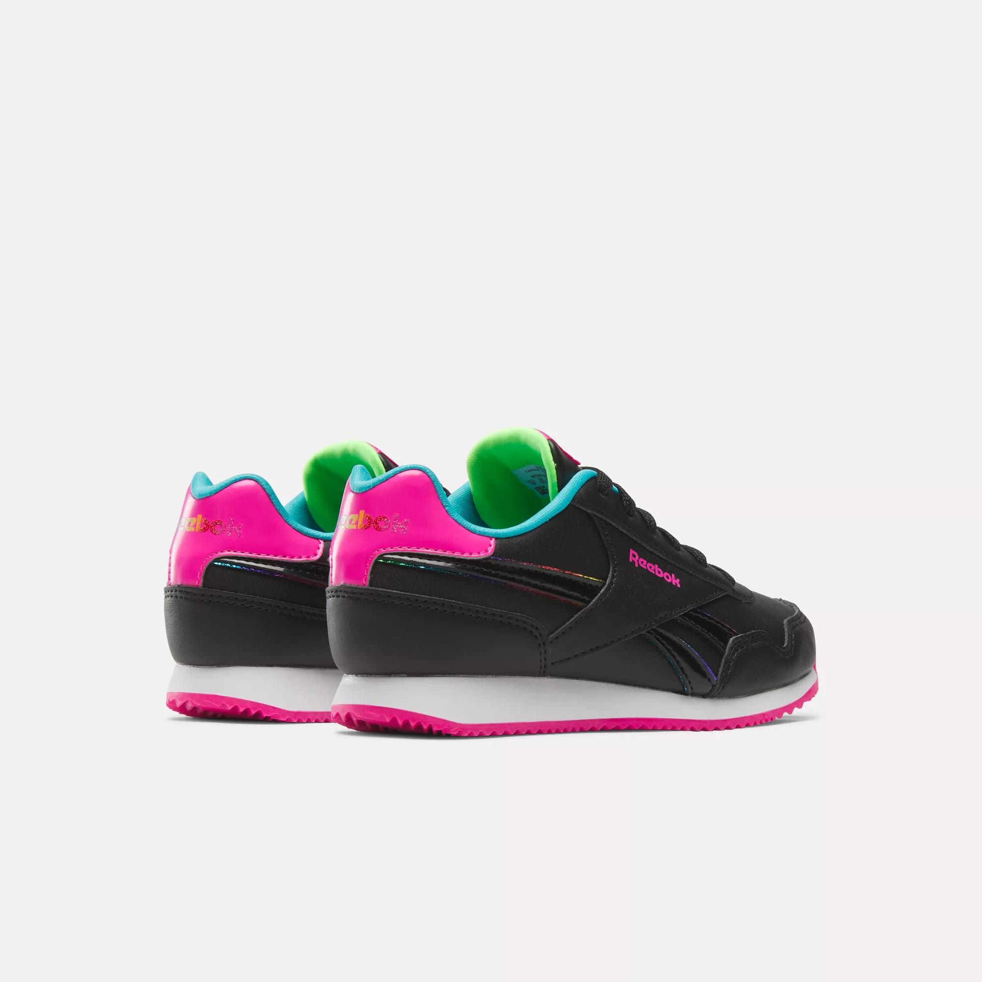 Reebok black store and pink