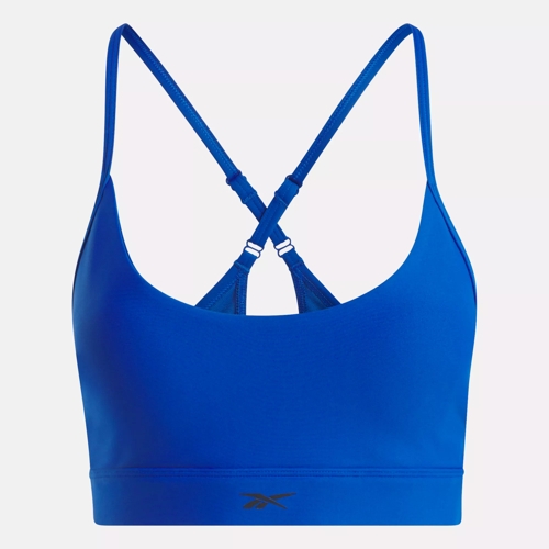 Reebok Women's Identity Sports Bra, Blue Pearl : : Fashion