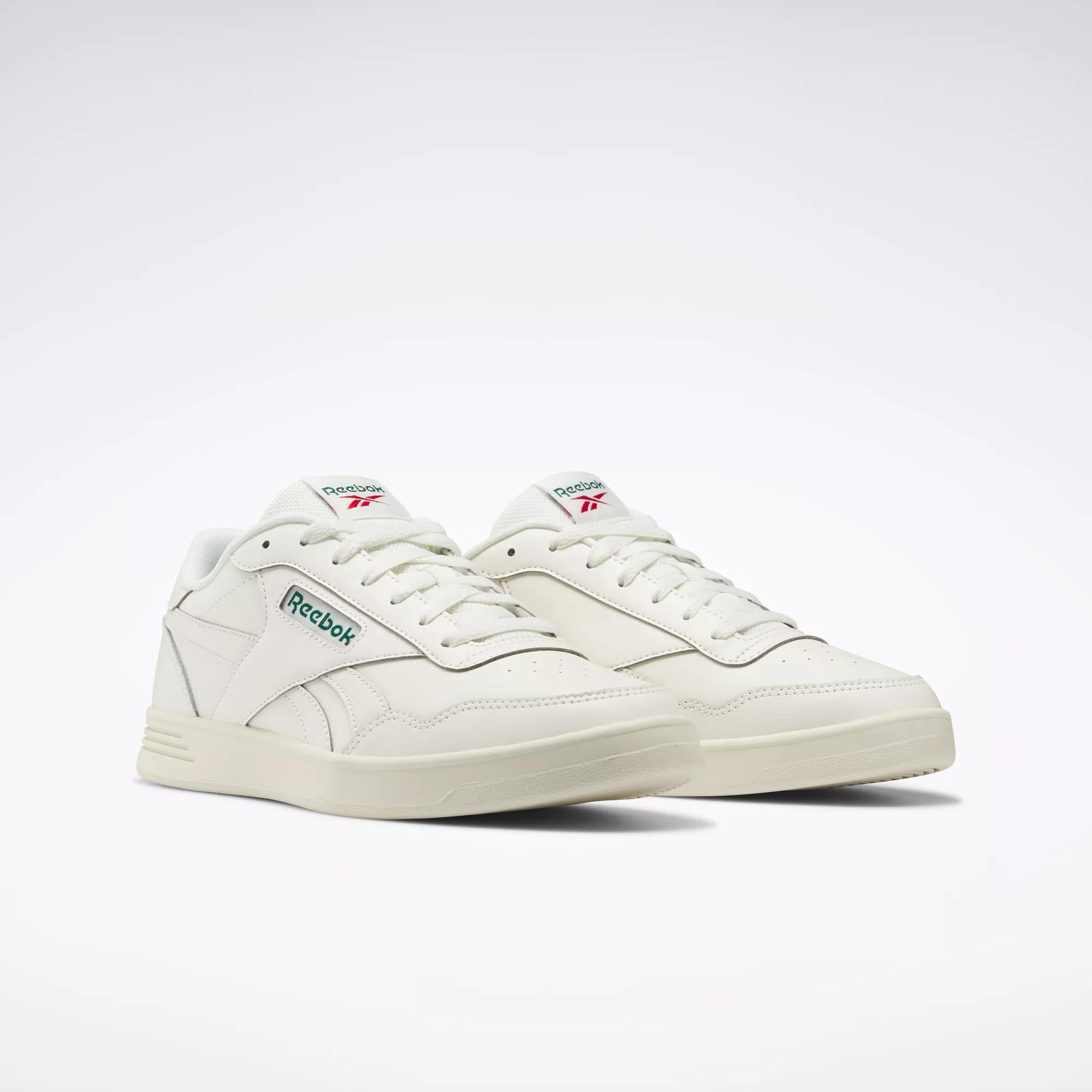 Reebok Court Advance Shoes Chalk Dark Green Flash Red Reebok