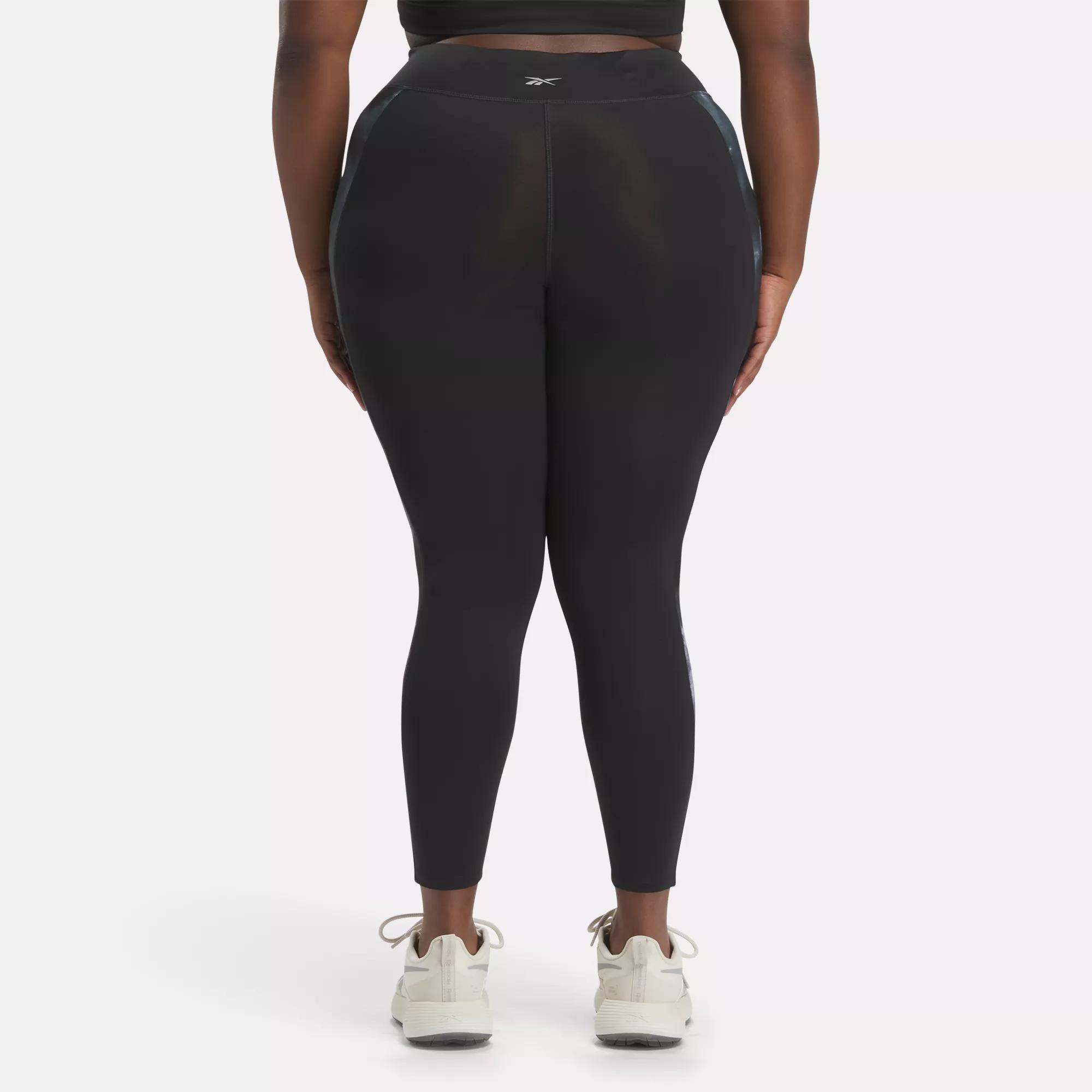 Running Allover Print Leggings (Plus Size) - Night Black