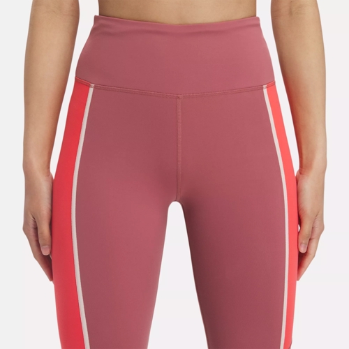 Reebok Yoga High Rise Performance Rib Leggings XL Sedona Rose