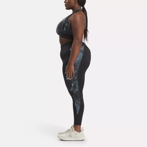 Running Allover Print Leggings (Plus Size) - Night Black