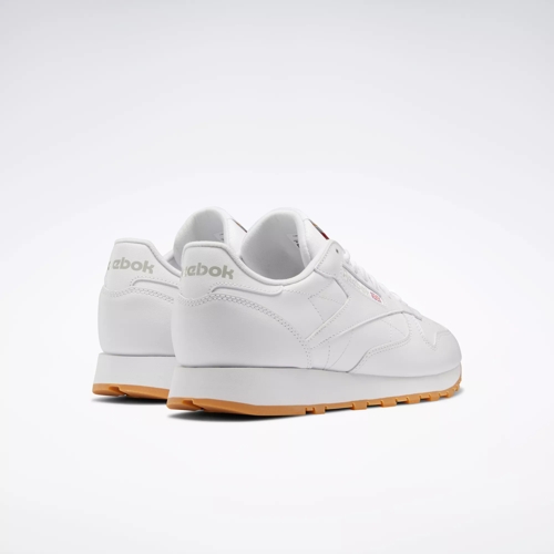 Womens Reebok Classic Leather Athletic Shoe - White / Gum