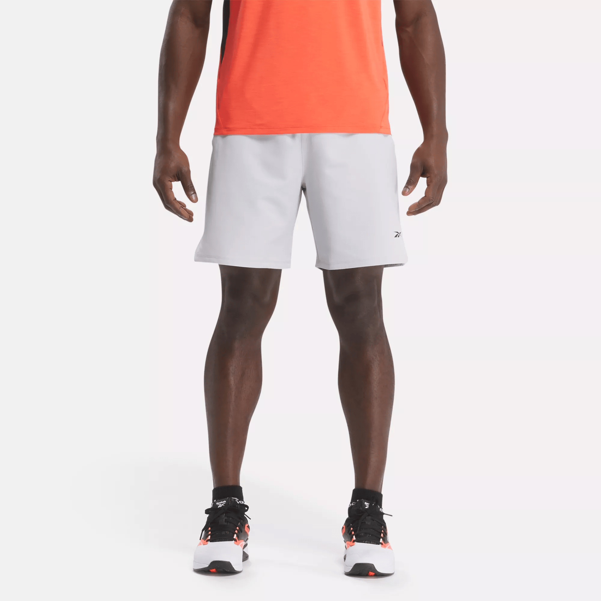 Shop Reebok Men's Strength Shorts 4.0 In Pure Grey 2