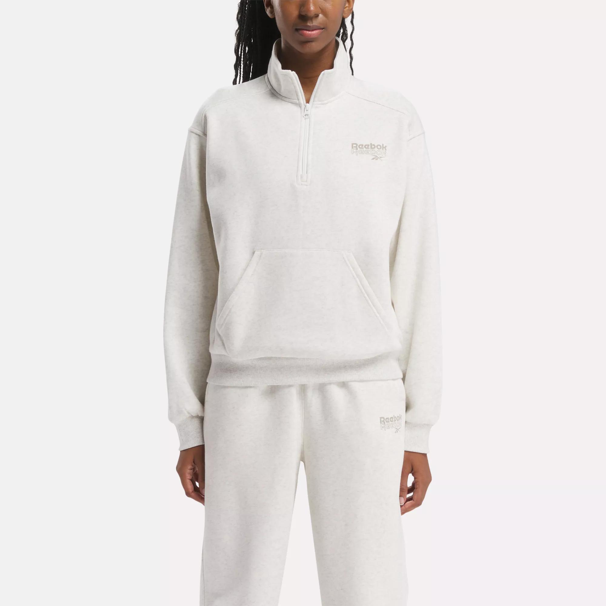 reebok half zip sweatshirt