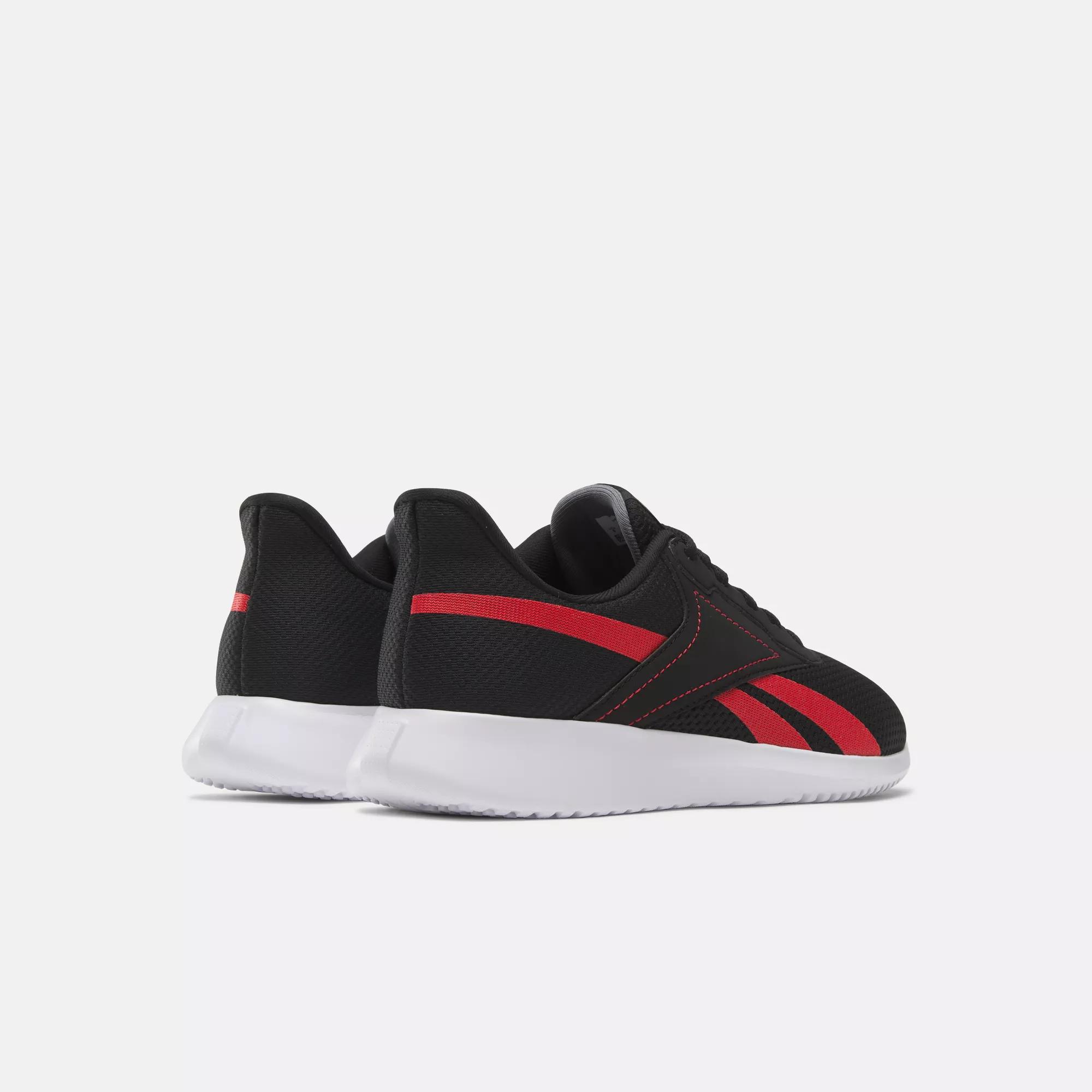 reebok black and red sneakers