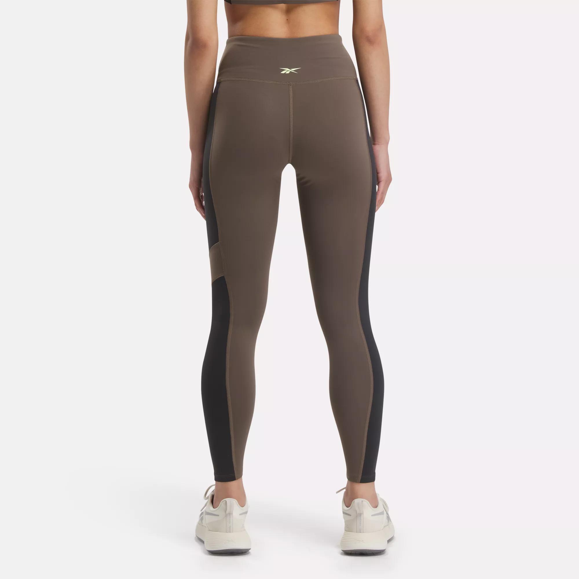 Reebok Lux High-rise Colorblock Leggings (plus Size) 1x Black / Kinetic  Blue : Target