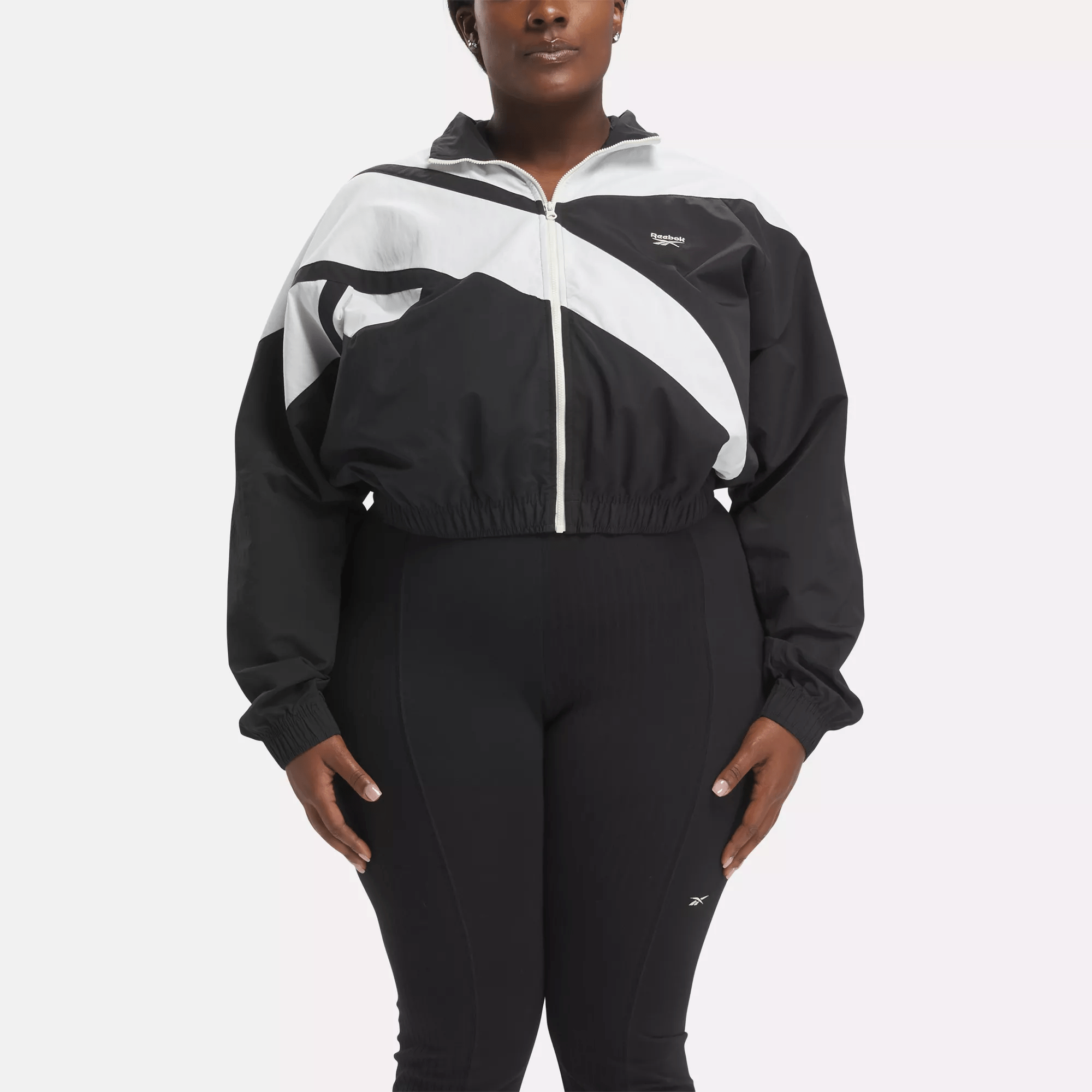 Shop Reebok Women's Classics Franchise Track Jacket (plus Size) In Night Black