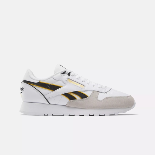 Reebok Leather - Black Classic Shoes / | / Always Yellow White