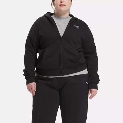 Reebok Identity Small Logo Fleece Full-Zip Sweatshirt (Plus Size)