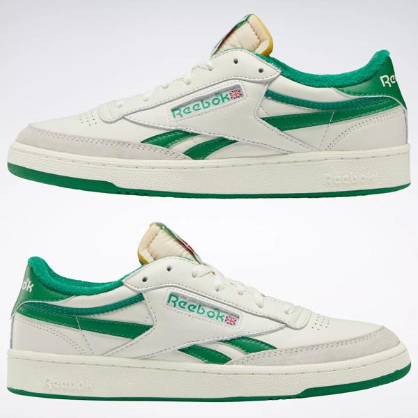 Club C Revenge Vintage Shoes Chalk Paper White Glen Green Reebok