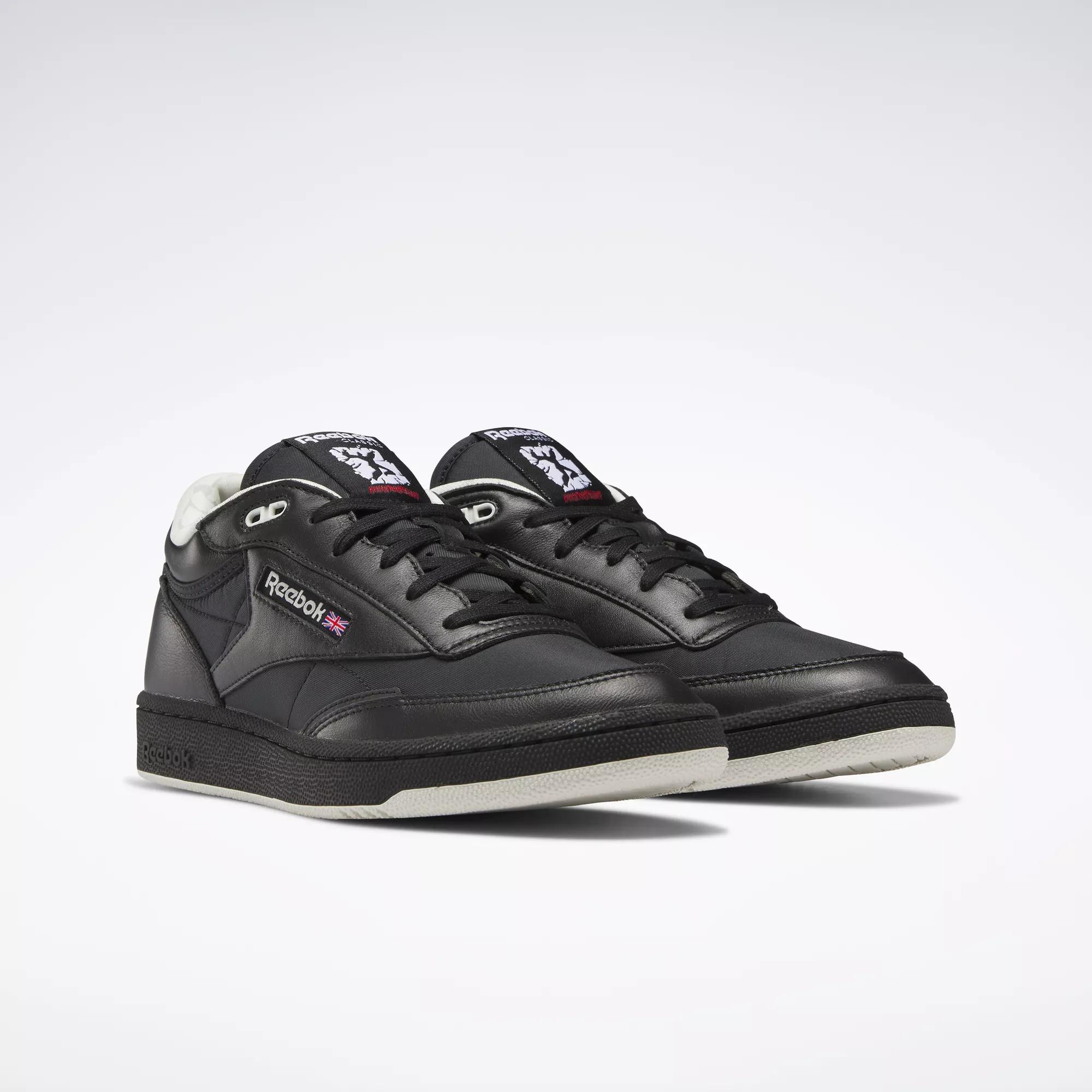 Club C 85 Mid II Shoes - Core Black / Core Black / Morning Fog | Reebok