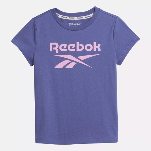 Reebok unisex ID Big Logo Tee Little Kids in Step Purple Size 5