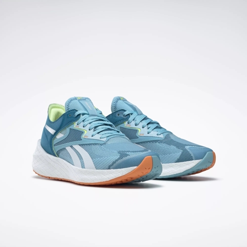 Women's blue and outlet orange running shoes