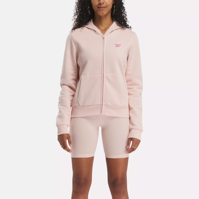 PINK sale Logo Fleece Full Zip Hoodie Large