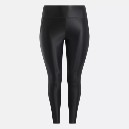 Reebok Women's Plus Size Studio Shine High Rise Tights